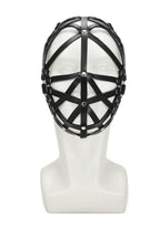 ME YOU US Web Hood PU Leather Bondage Hood - Black