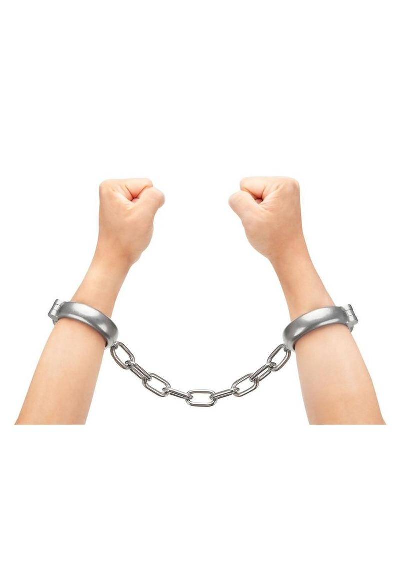 Prowler RED Heavy Duty Metal Handcuffs - Stainless Steel