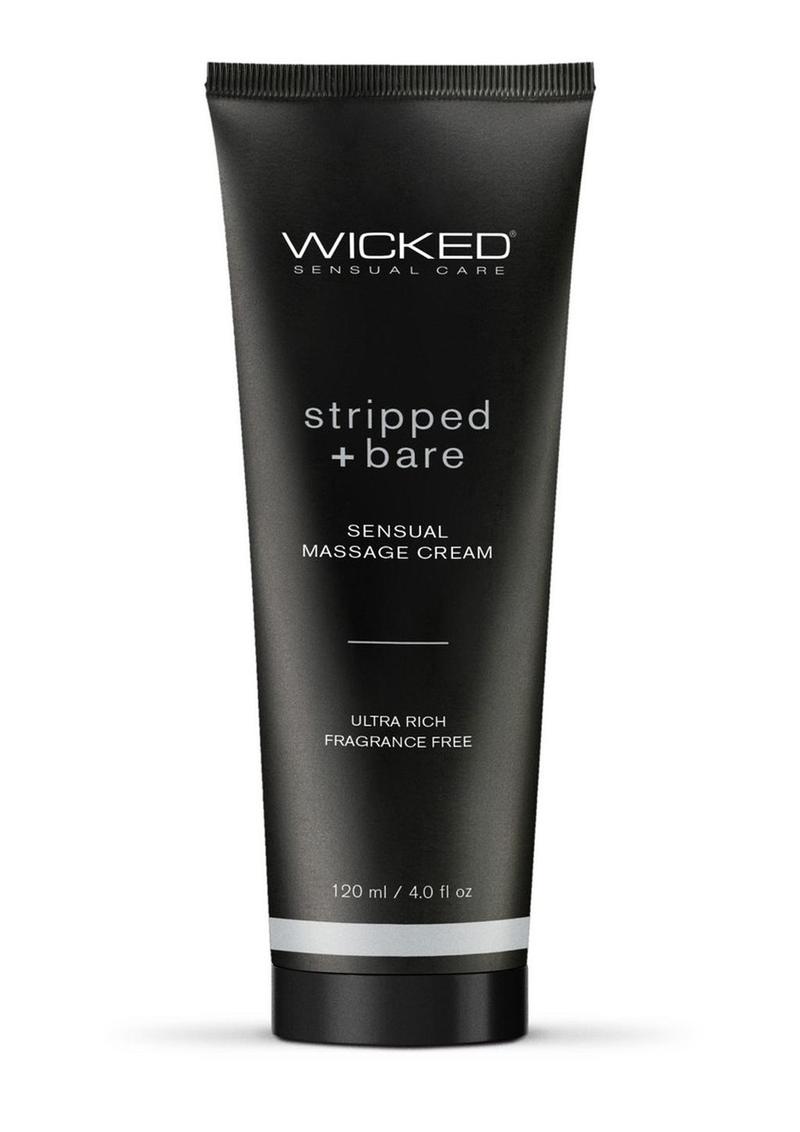 Wicked Sensual Massage Cream 4oz - Stripped & Bare