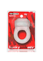 Hunkyjunk Revring Reverb Vibrating Cock Ring - Clear Ice