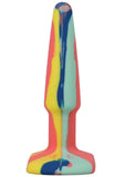 A-Play Groovy Silicone Anal Plug 4in - Orange/Teal