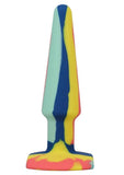 A-Play Groovy Silicone Anal Plug 5in - Orange/Teal