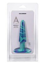 A-Play Groovy Silicone Anal Plug 5in - Blue