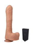 Fort Troff's Uncut Thruster Rechargeable Silicone Mini Machine Dildo - Caramel