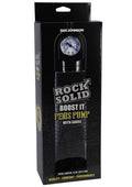 Rock Solid Boost It Penis Pump with Gauge - Black/Clear