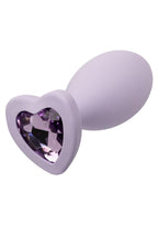First Time Crystal Booty Duo Silicone Anal Plug (2 Pack) - Purple