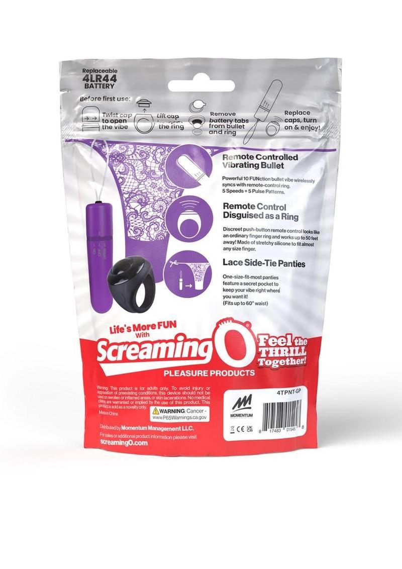 Screaming O My Secret 4T Panty Vibe with Remote Control - Grape