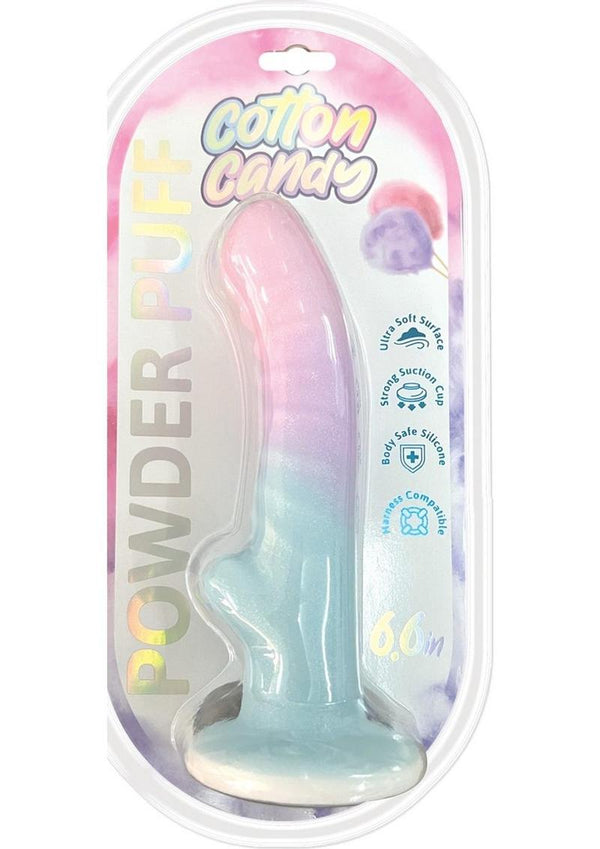 Cotton Candy Powder Puff Mini Dildo - Multi-Color