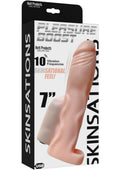 Skinsations Pleasure Boot Extreme Vibe Rechargeable Silicone Cock Sleeve - Vanilla