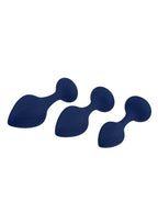 Playboy Tail Trainer Silicone Anal Kit (3 Piece) - Navy