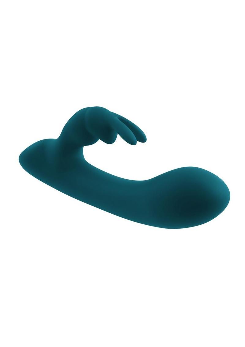 Playboy Lil Rabbit Rechargeable Silicone Rabbit Vibrator - Teal