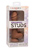 Silicone Studs Dual Density with Suction Cup Base 5in - Chocolate