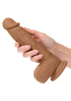 Silicone Studs Dual Density with Suction Cup Base 6.25in - Chocolate