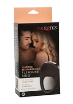 Couple's Enhancers Silicone Rechargeable Pleasure Ring - Black