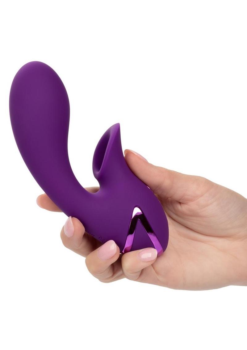 California Dreaming Huntington Beach Heartbreaker Rechargeable Rabbit Vibrator - Purple