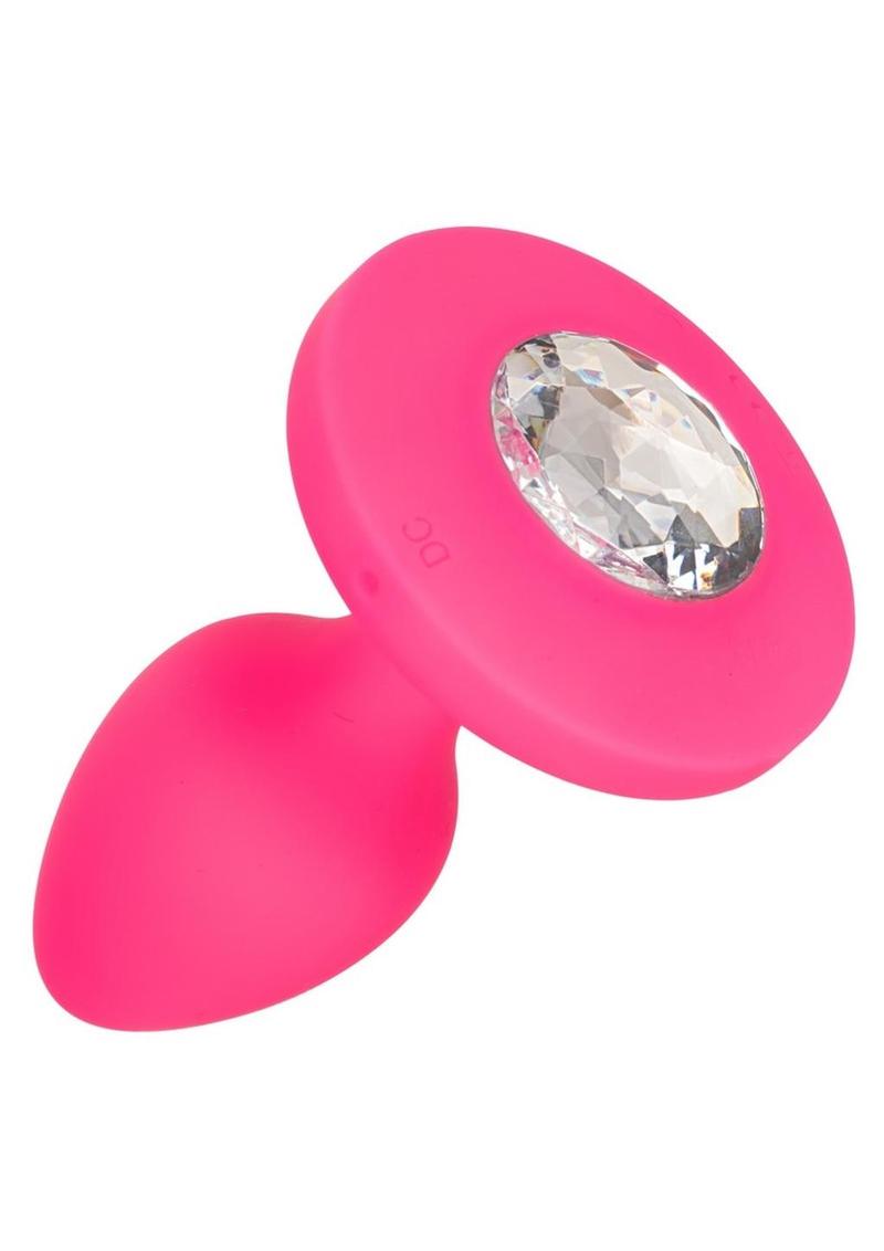Cheeky Gems Rechargeable Silicone Vibrating Plug - Medium - Pink