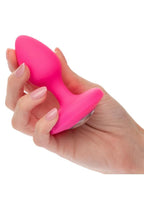 Cheeky Gems Rechargeable Silicone Vibrating Plug - Medium - Pink