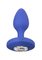 Cheeky Gems Rechargeable Silicone Vibrating Butt Plug - Small - Blue