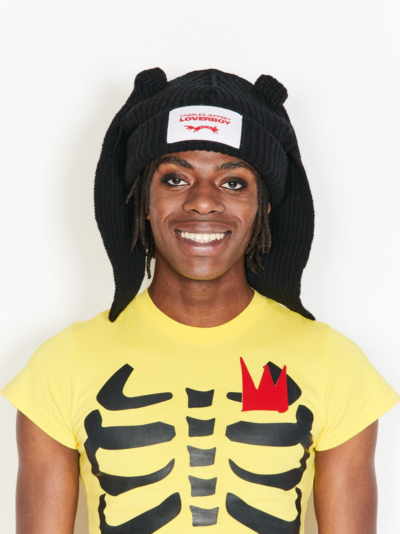 LOVERBOY BY CHARLES JEFFREY CHUNKY RABBIT BEANIE