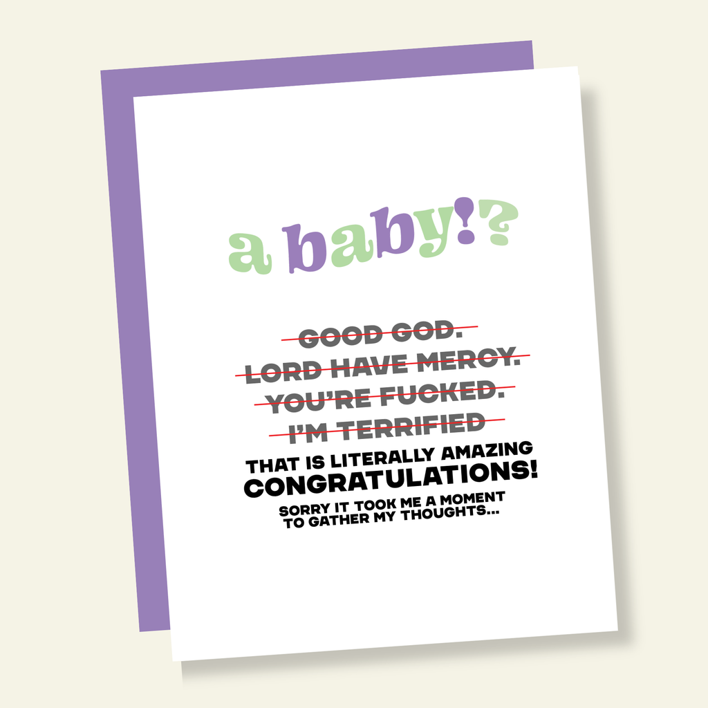 Initial Thoughts About Baby Funny New Baby Card