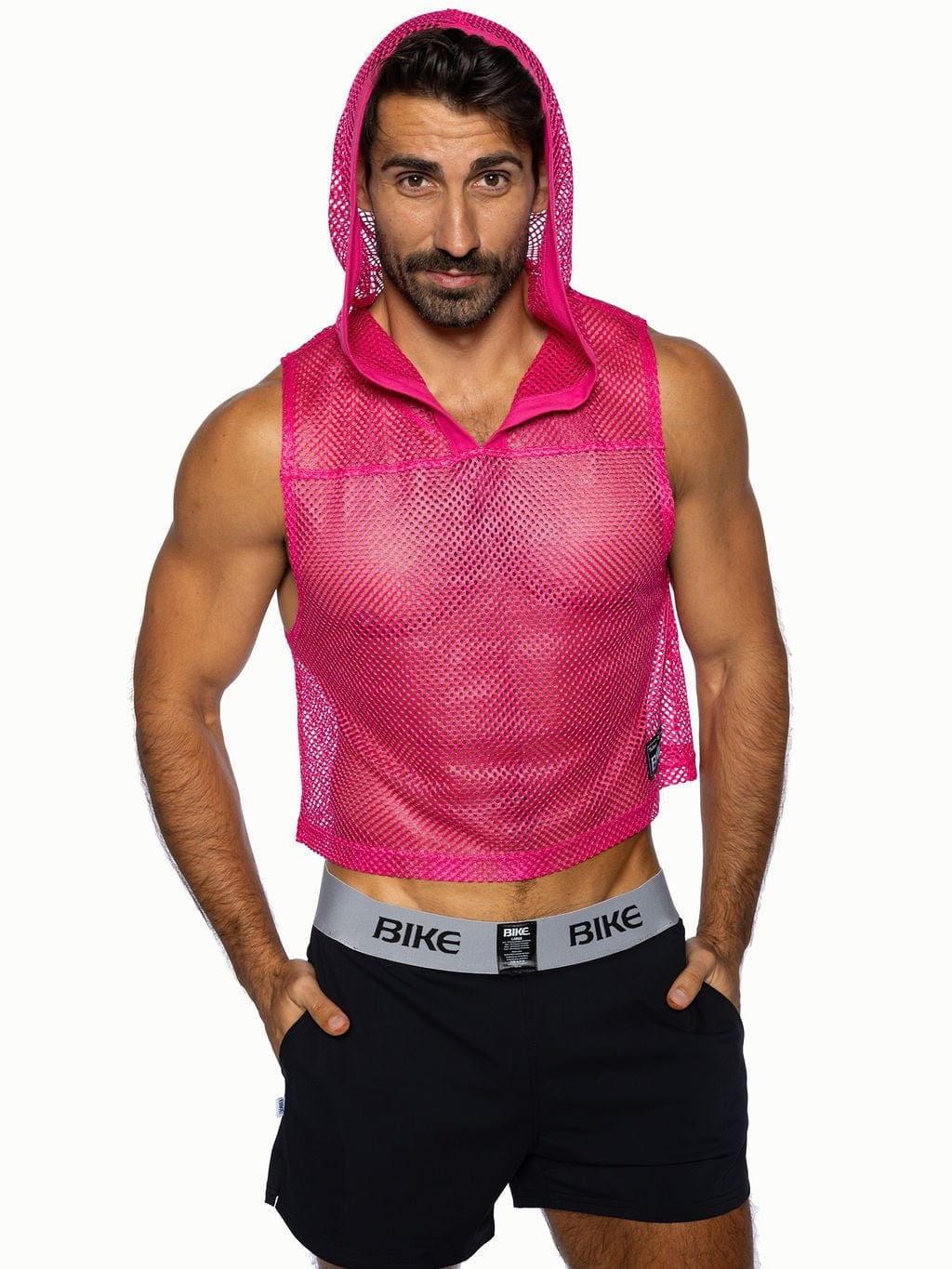 BIKE Hooded Sleeveless Practice Jersey - Hot Pink