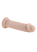 Girthy Vibrating Rechargeable Silicone Dildo 7in - Vanilla