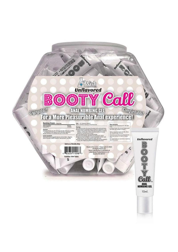 Booty Call Unflavored Anal Numbing Gel 10ml (66 per Bowl)