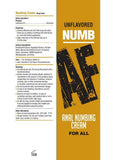 Numb AF Anal Desensitizer Unflavored 10ml (65 per Bowl)