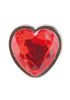 Whipsmart Heartbreaker Metal Butt Plug - Small - Silver/Red