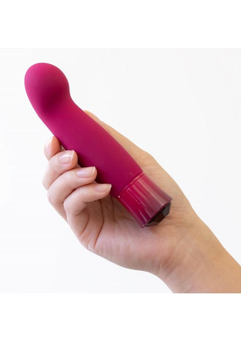 Oh My Gem Classy Rechargeable Silicone Vibrator - Garnet Red