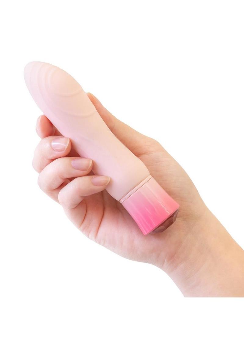 Oh My Gem Elegant Rechargeable Silicone Vibrator - Morganite Pink