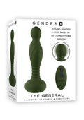 Gender X The General Rechargeable Silicone Vibrator with Remote Control - Green