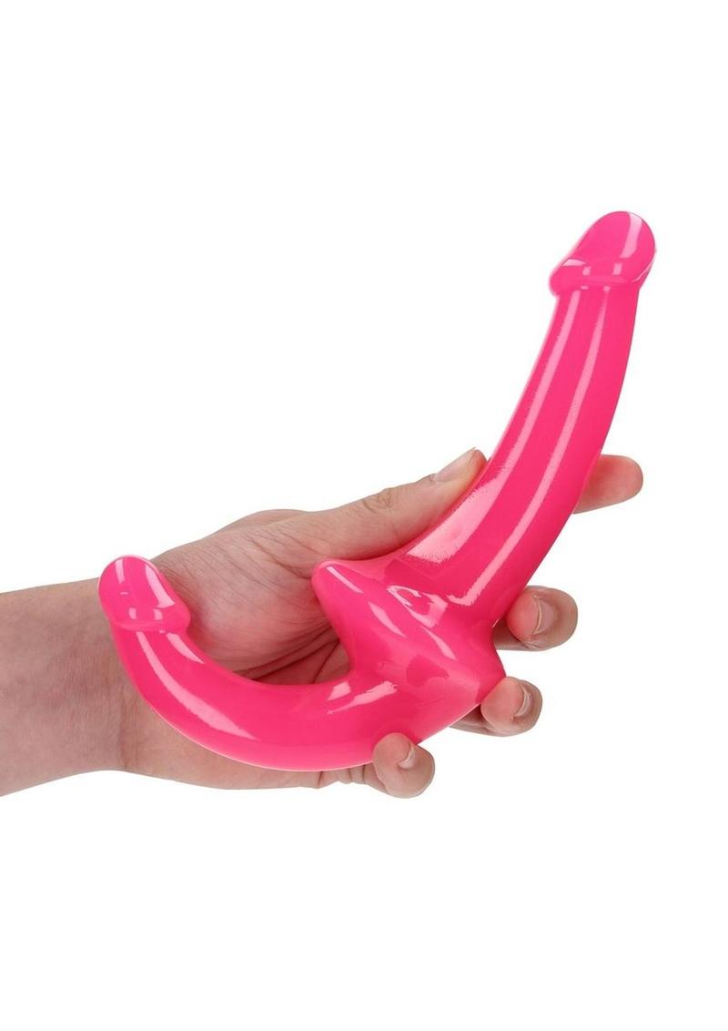 RealRock Strapless Strap-On Glow in the Dark Dildo 6in - Pink