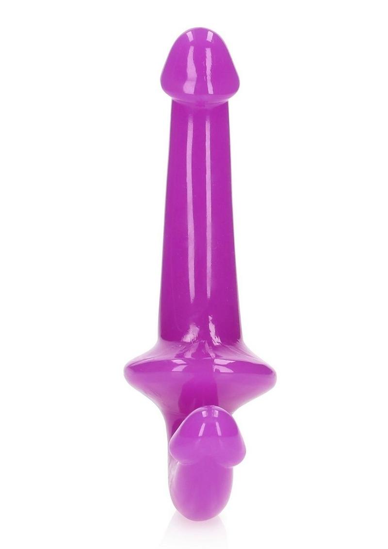RealRock Strapless Strap-On Glow in the Dark Dildo 6in - Purple