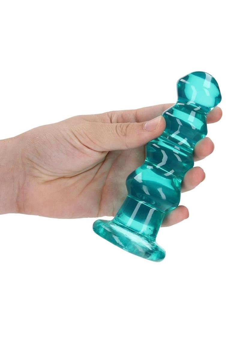 RealRock Curvy Dildo or Butt Plug 5.5in - Turquoise