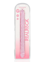 RealRock Crystal Clear Double Dong 18in - Pink