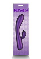 Royals Dutchess Rechargeable Silicone Rabbit Vibrator - Purple