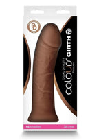 Colours Dual Density Girth Silicone Dildo 7in - Chocolate