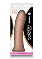 Colours Dual Density Girth Silicone Dildo 7in - Vanilla