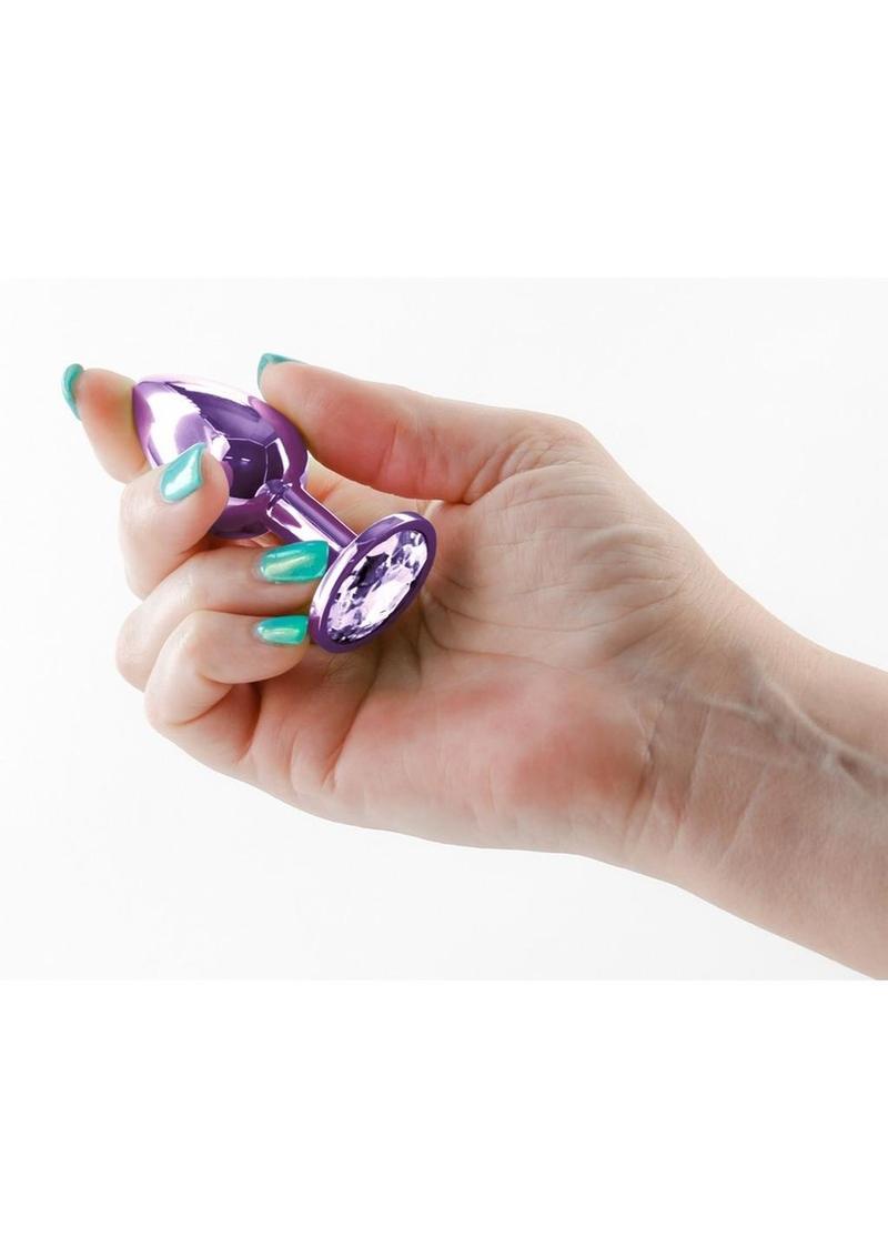 Rear Assets Aluminum Anal Plug - Small - Purple