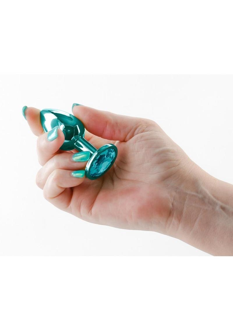 Rear Assets Aluminum Anal Plug - Small - Teal