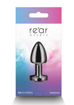 Rear Assets Aluminum Anal Plug - Petite - Gunmetal/Rainbow
