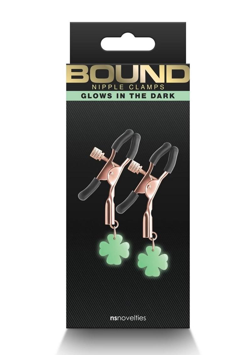 Bound Nipple Clamps G4 Iron Glow in the Dark - Rose Gold