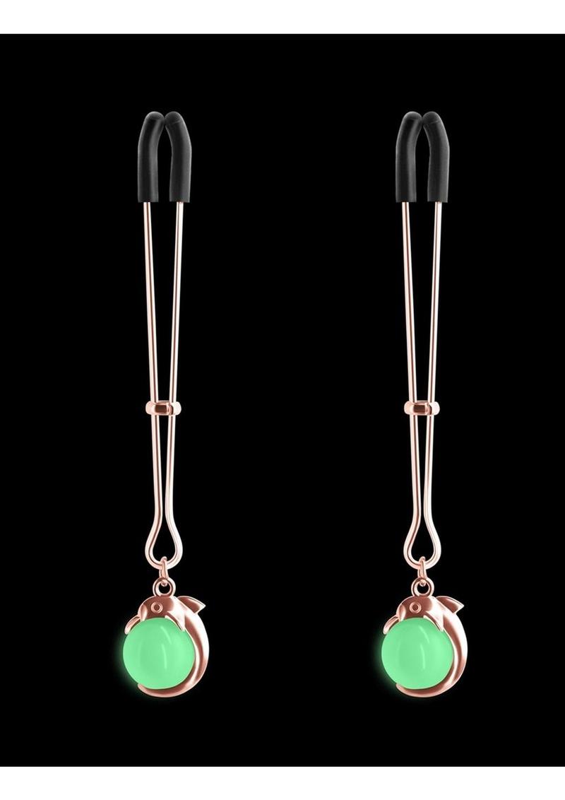 Bound Nipple Clamps G1 Iron Glow in the Dark - Rose Gold