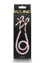 Bound Nipple Clamps DC1 - Rose Gold/Pink