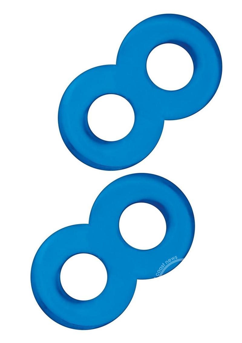 2-Pack Duo Cock And Ball Stamina Enhancement Ring by Blue Line