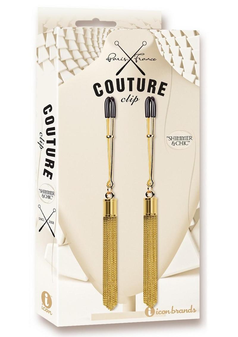 Couture Clip's Shimmer & Chic Nipple Clamps - Gold