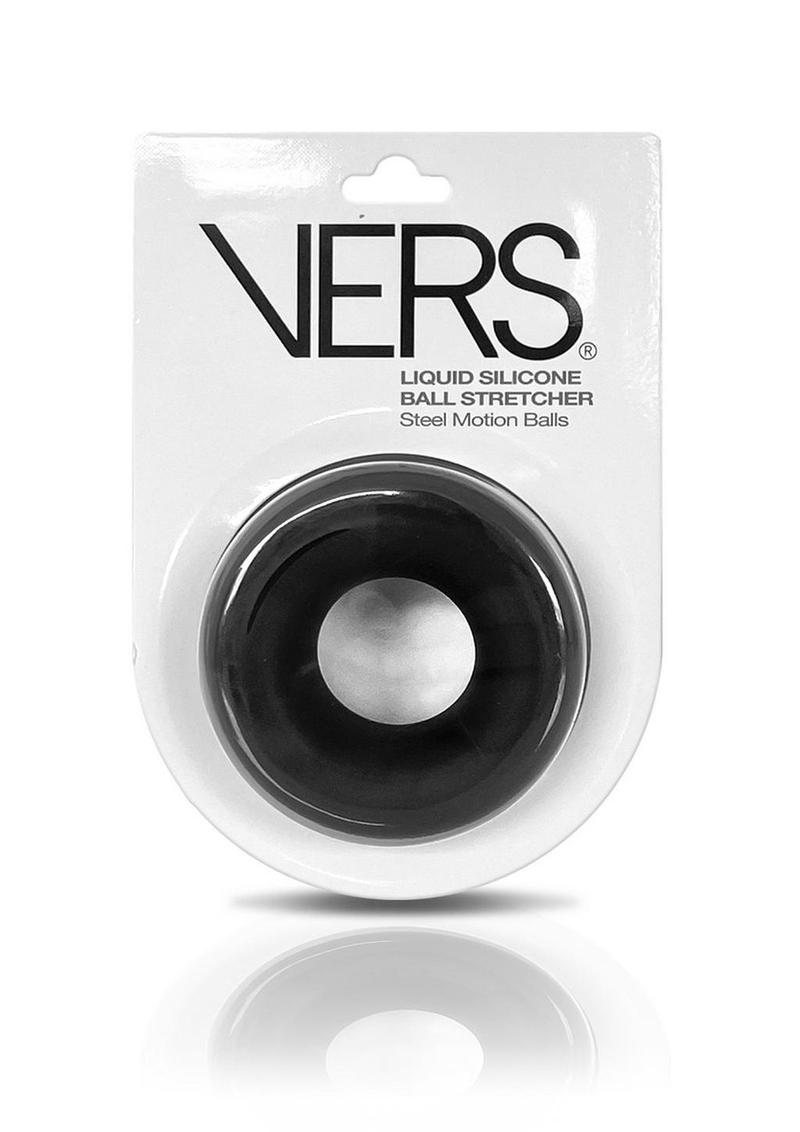 Vers Liquid Silicone Ball Stretcher Steel Motion Balls - Black