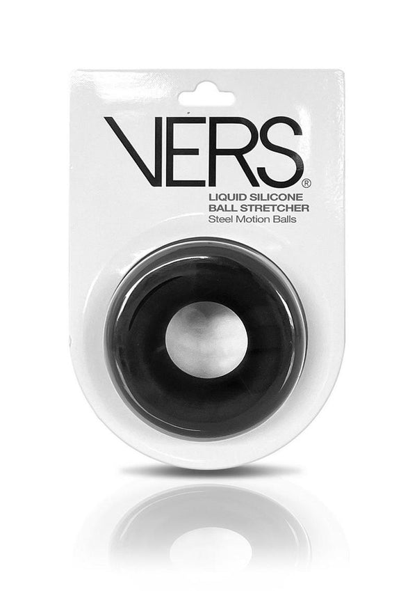 Vers Liquid Silicone Ball Stretcher Steel Motion Balls - Black