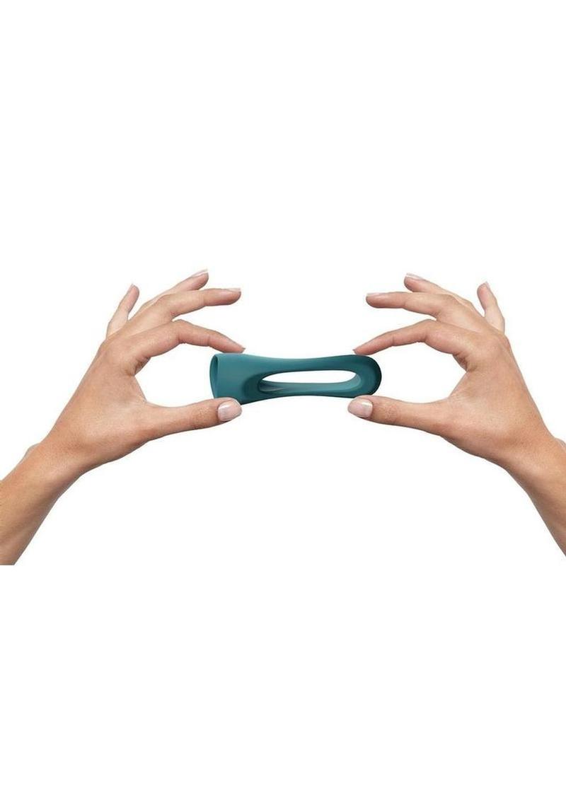 Love to Love Flux Ring Silicone Cock Ring - Teal Me